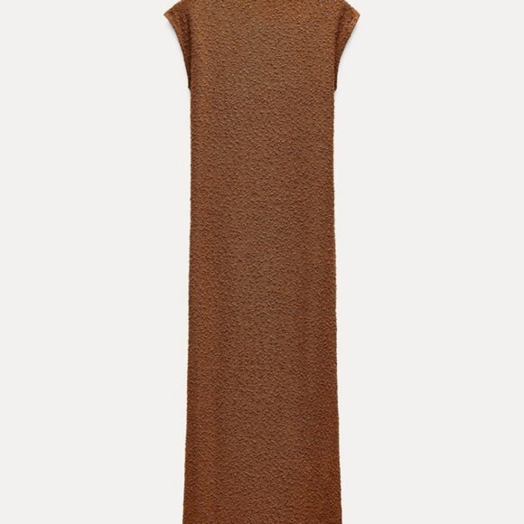 ZARA RUSTIC BOUCLÉ DRESS - Picture 3 of 5